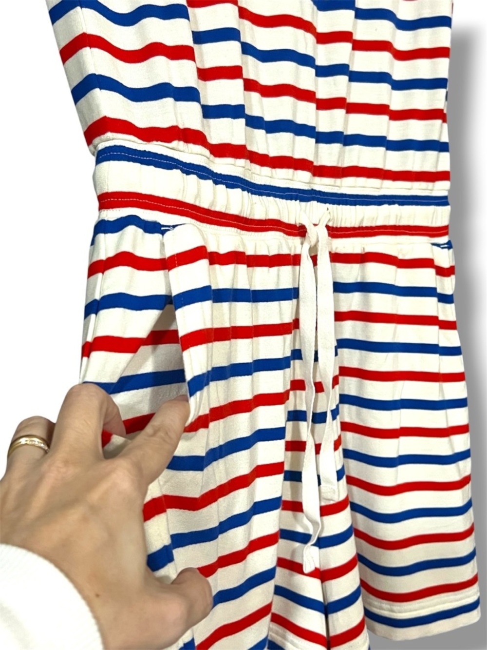 Lou & Grey Patriot Romper with Red & Blue Stripes - Picture 3 of 5